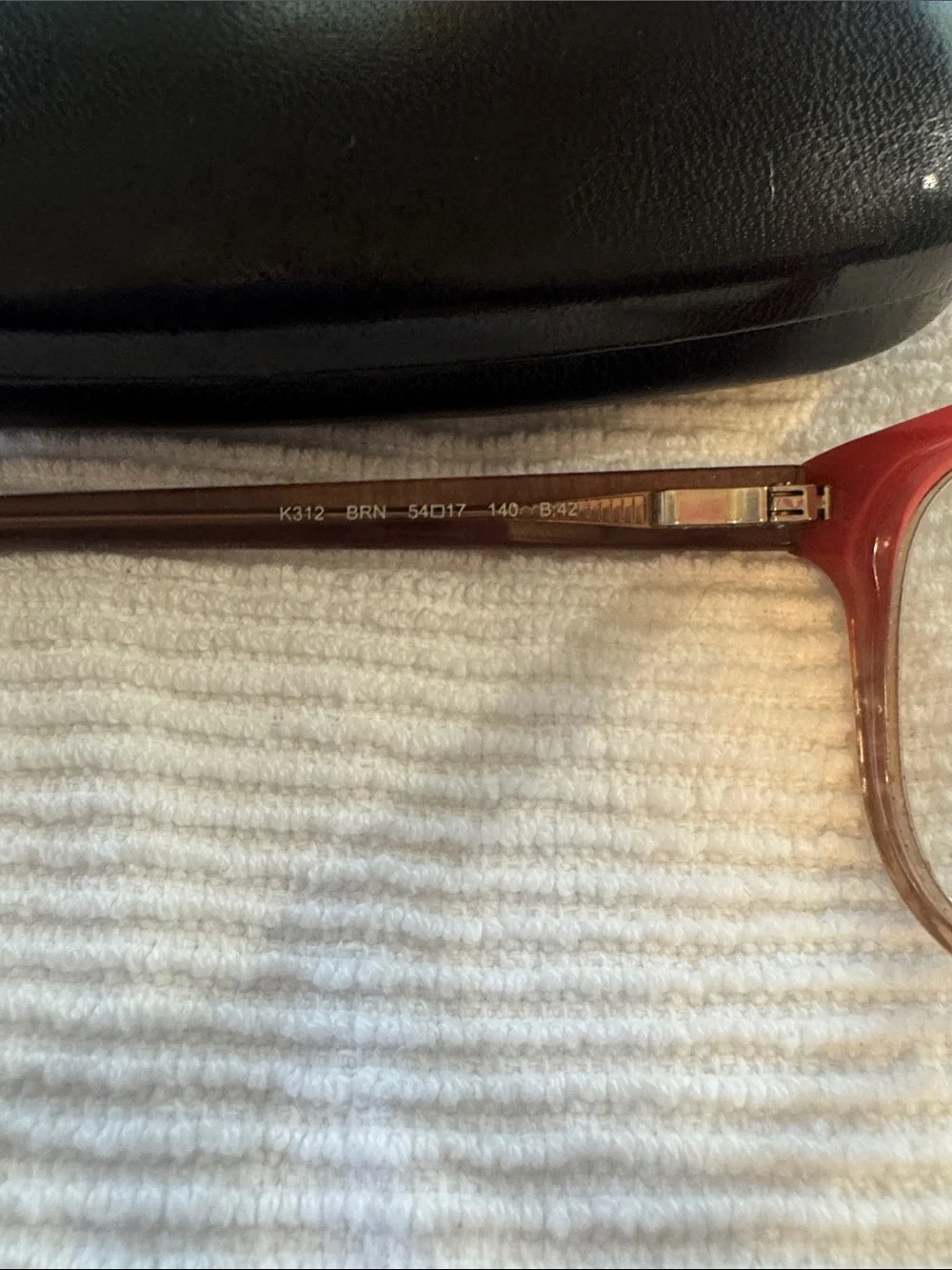 Kate Young for Tura - pink/brown glasses frames with stud detail